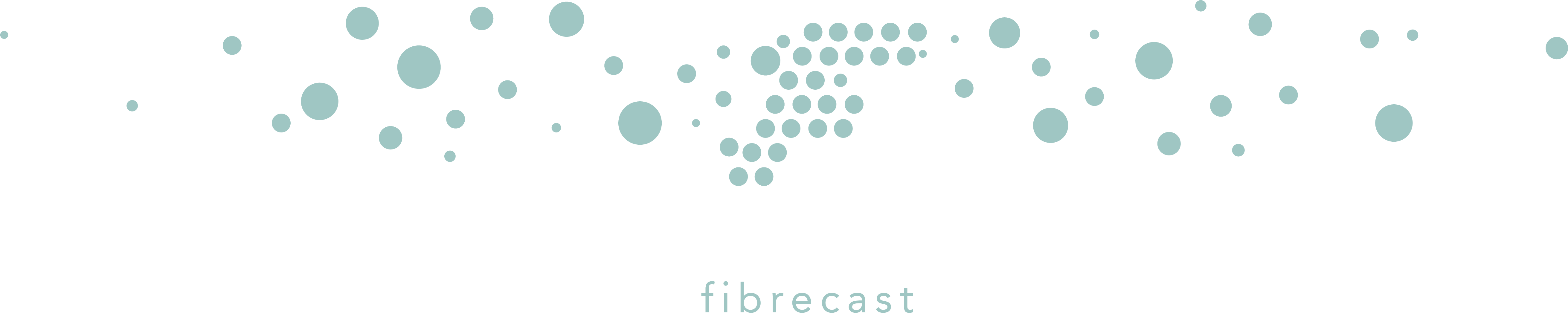 Fibrecast Logo with fibre optics pattern